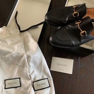Gucci Princetown Leather Loafers Size 36 1/2
